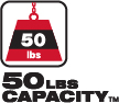 Capacidad de peso de 50 libras